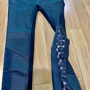 Black Orchid moto pant with  lace up side